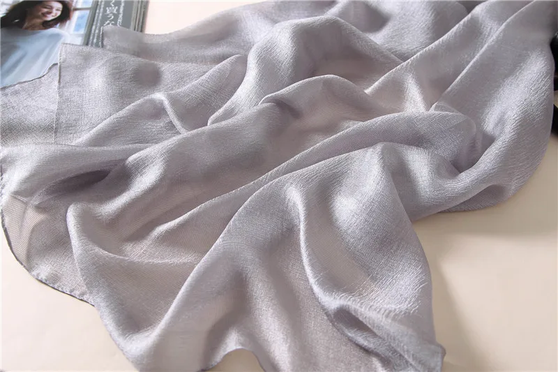 2023 luxus Marke Frauen Mode Schal Plain Solide Seide Leinen Schals Schals Sommer Dame Bandanas Pashmina Foulard Hijab 180*90 cm – Detail 16