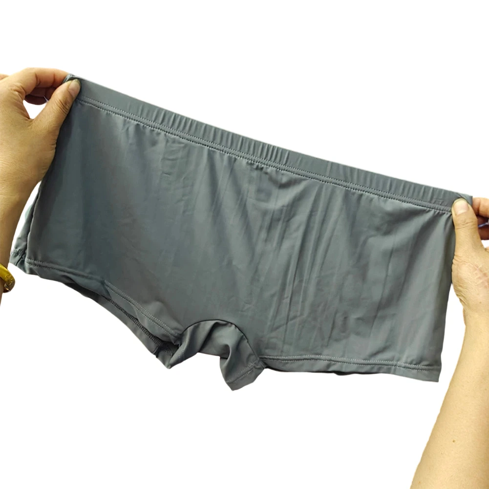 Men Low Rise Pouchless Boxer Shorts Extreme Men's Underwear Ultra-tight Underpants Smooth Breathable Trunk Solid Men's Clothing