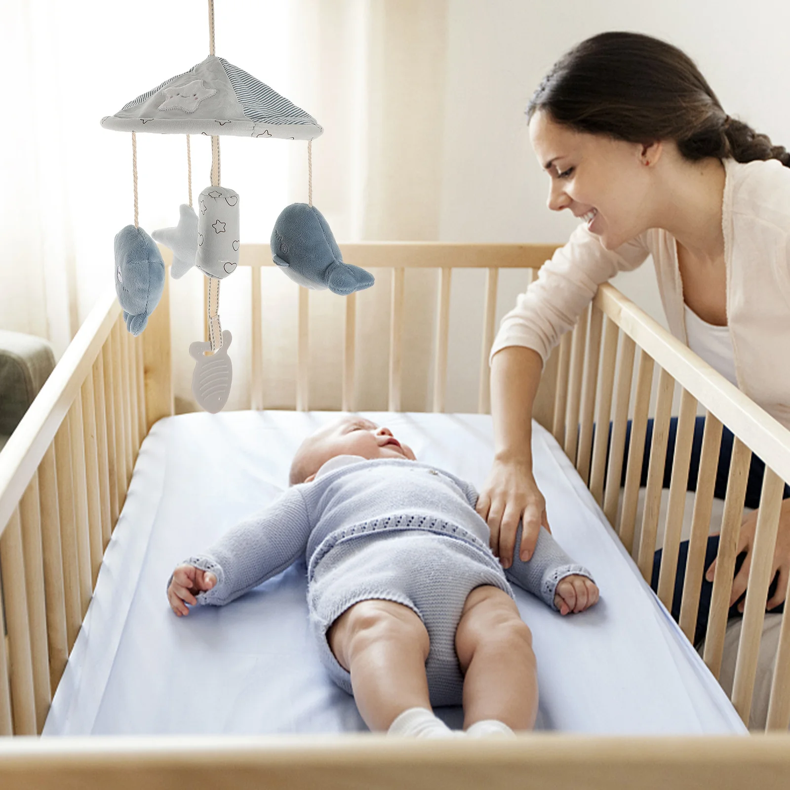 Pendentif suspendu pour berceau de bébé, Animal marin, lit de dessin animé, poussette Mobile, décoration de développement infantile, berceau suspendu