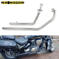 For Suzuki Boulevard C50 C50T C50C M50 VL800 Volusia 800 Motorcycle Exhaust Pipe Kit Black Chrome Steel System Silencer Mufflers