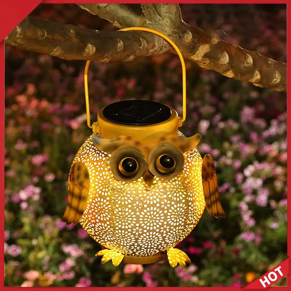 

Iron Art Hanging Solar Lanterns IP44 Waterproof Solar Courtyard Decor Light 600mAh Landscape Atmosphere Lamp for Balcony Pathway