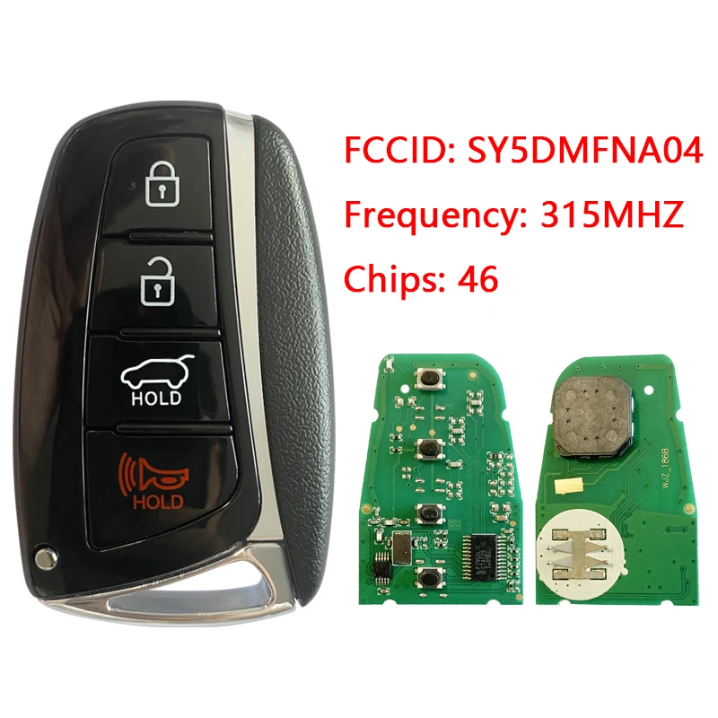 

4 Button Smart Key FCCID 95440-4Z200 SY5DMFNA04 For Hyundai Santa Fe 2013-2018 Hatch ID46 PCF7952 Chip CN020225