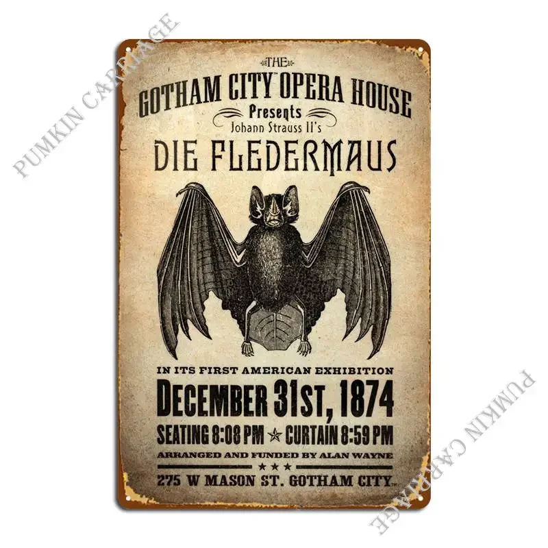

Die Fledermaus металлический знак плакат настенная роспись гостиная ретро жестяная вывеска плакат