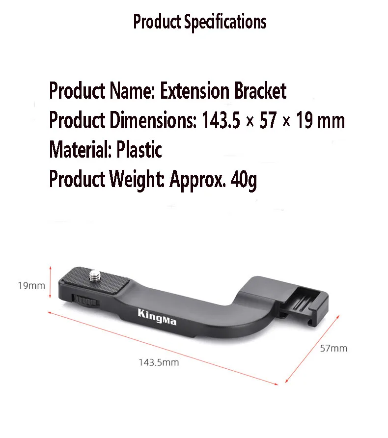 Gun Type Dual Hot Shoe Bracket Microphone Fill Light Vlog Extension Mobile Sports Camera Accessories External Mic Mount