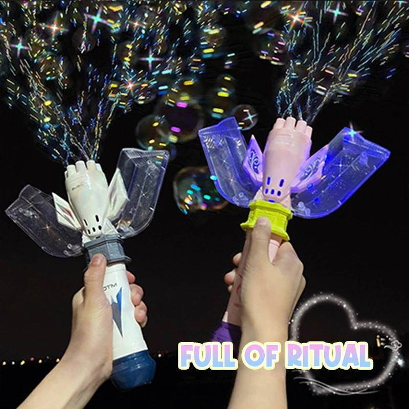 Transformation Bubble Gun Electric Soap Bubble Blowing Machine Children's Hand-Held Blowing Toy Outdoor Game Wedding Party Gift