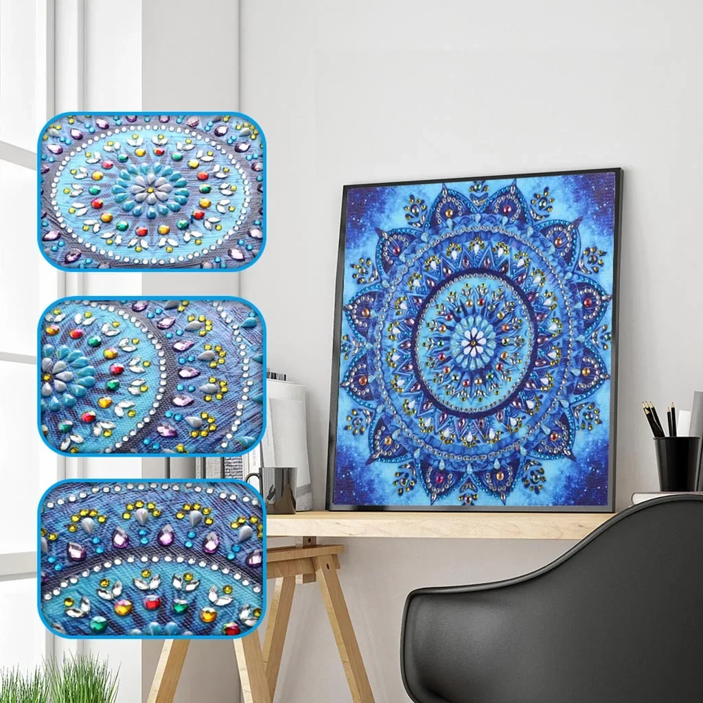 Special Shaped Diamond Embroidery 5D DIY Diamond Paintings Mandala Religious Crystal Rhinestone Cross Stitch Home Decoration