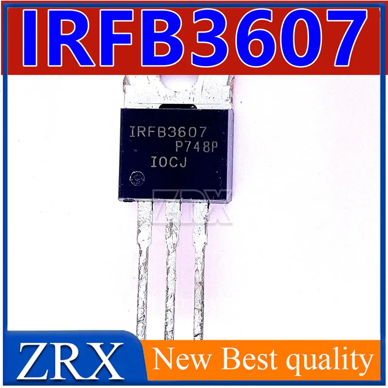 

5Pcs/Lot IRFB3607 80A/75V TO-220 New Electric Vehicle Controller Inverter Common Field-effect transistor