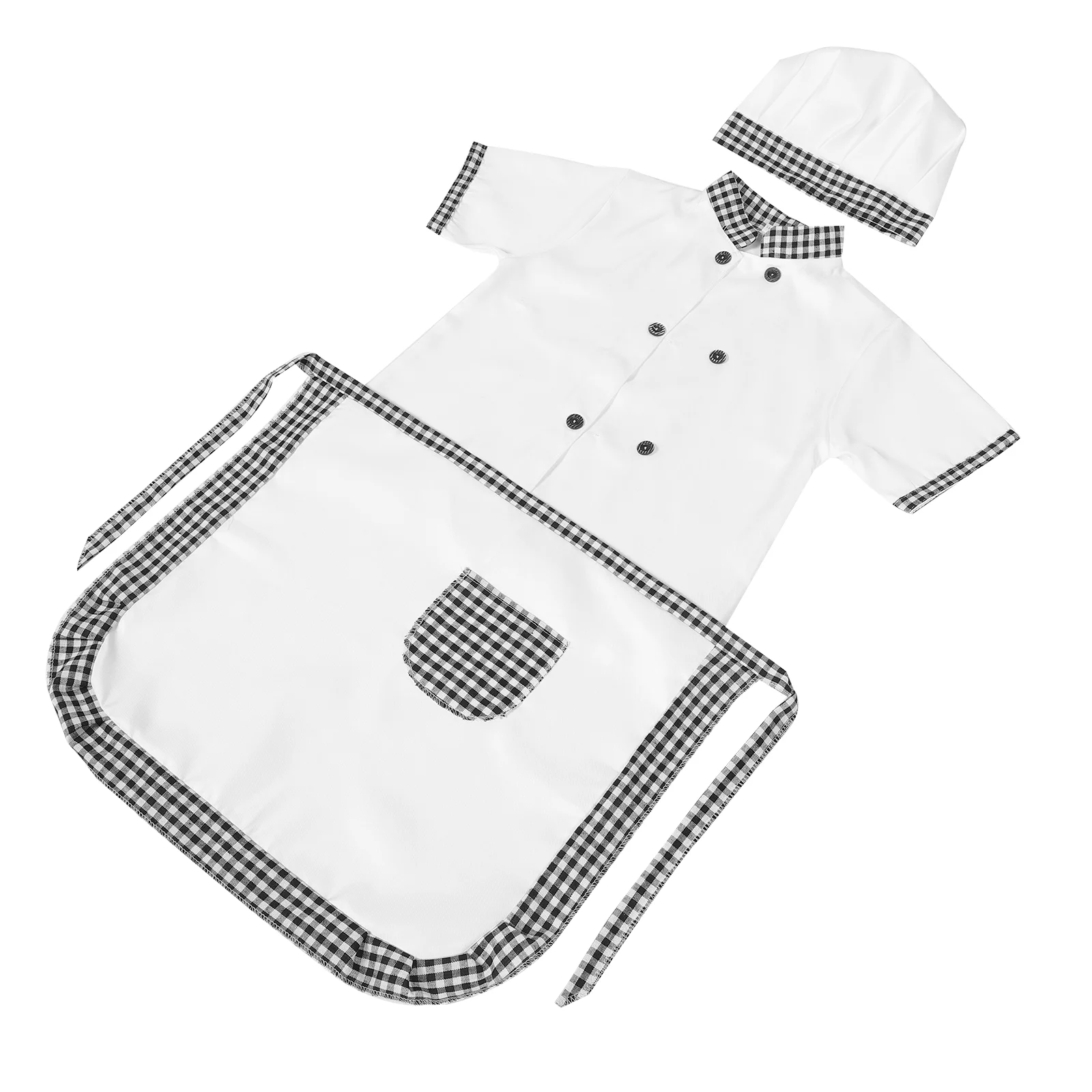 Ensemble de tablier de jeu de carrière pour bébé, costume de chef pour tout-petits, chapeau, couvre-chef, manteau de cuisine pour enfants