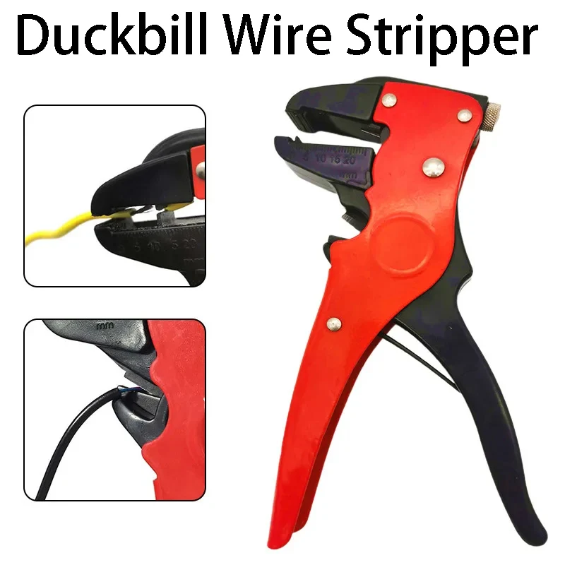 Duckbill Wire Stripper Reset Spring Cable Crimper Spring Wire Cutter Automatic Crimper Cable Cutter Flatwire Stripping Plier