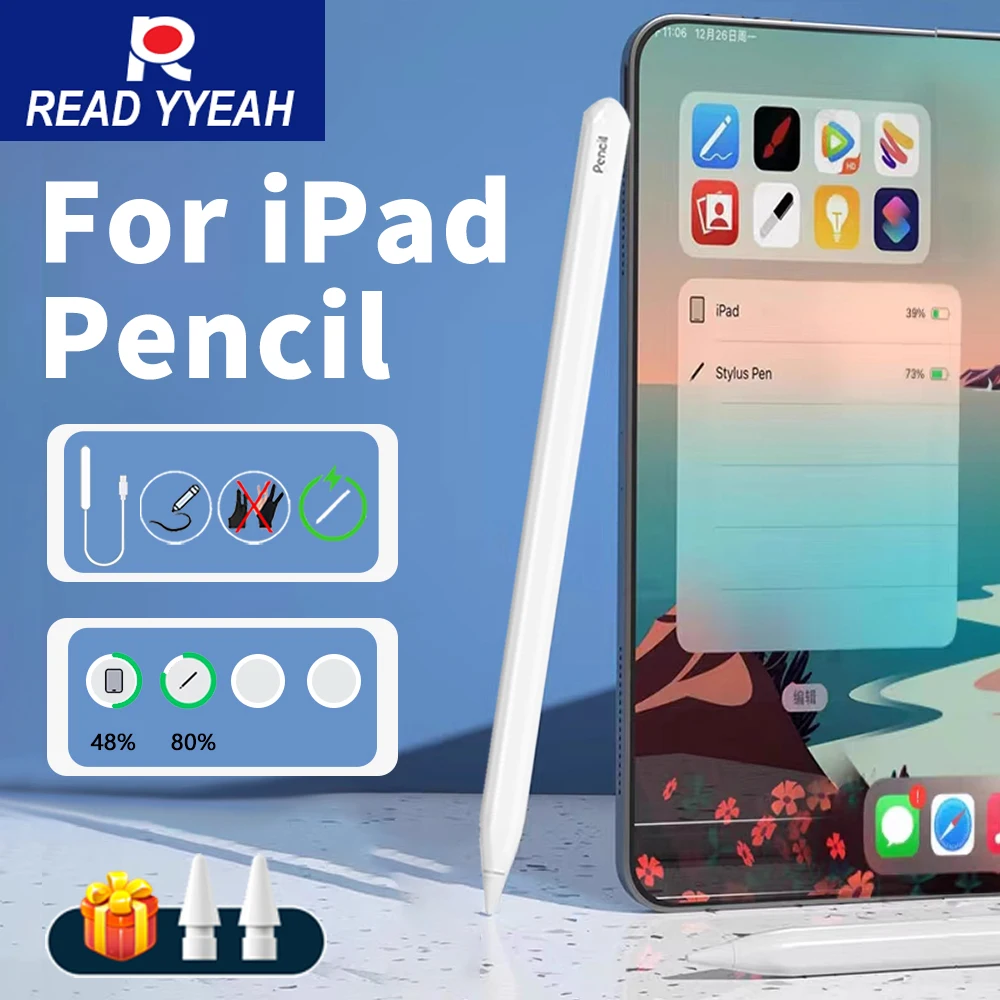 

2025 Magnetic Stylus For Apple Pencils 2 Wireless Charging Touch Pen For iPad A16 Air 5 4 Pro 11 12.9 M4 M3 M2 Pens 10th 9th Gen