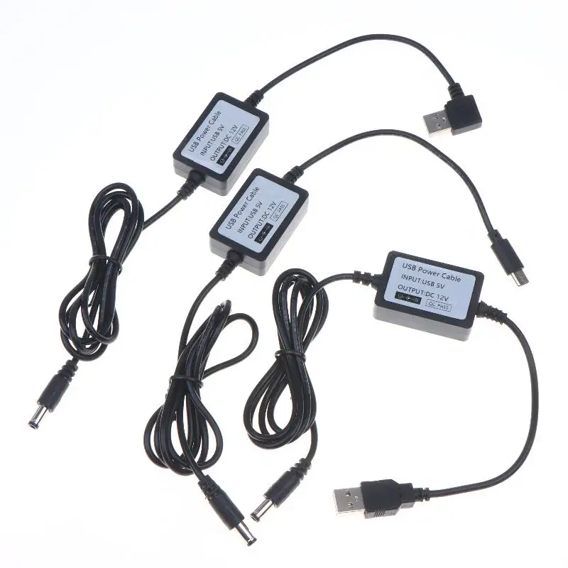 NewDC-DC 5V To 9V 12V 1A Step Up USB Boost Cable Power Converter Adapter 5.5x2.1mm For Power Connector