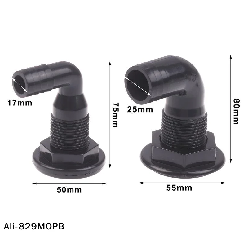 

【P】90 Degree Marine Drainage Outlet Yacht Bilge Drainage Outlet Deck Drain Hose Pipe Elbow Bilge Pump Drain Thru Hull Fitting