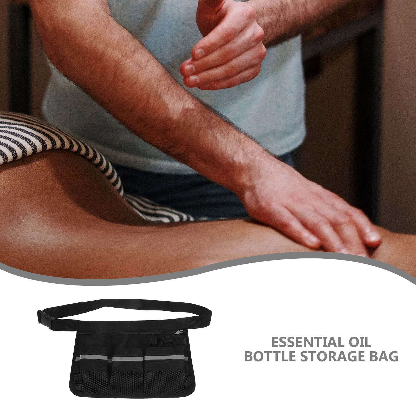 

Essential Oil Waist Bag for Masseurs Portable Bottle Storage Pouch Anti-Wear Material Convenient Massage Lotion Carrier