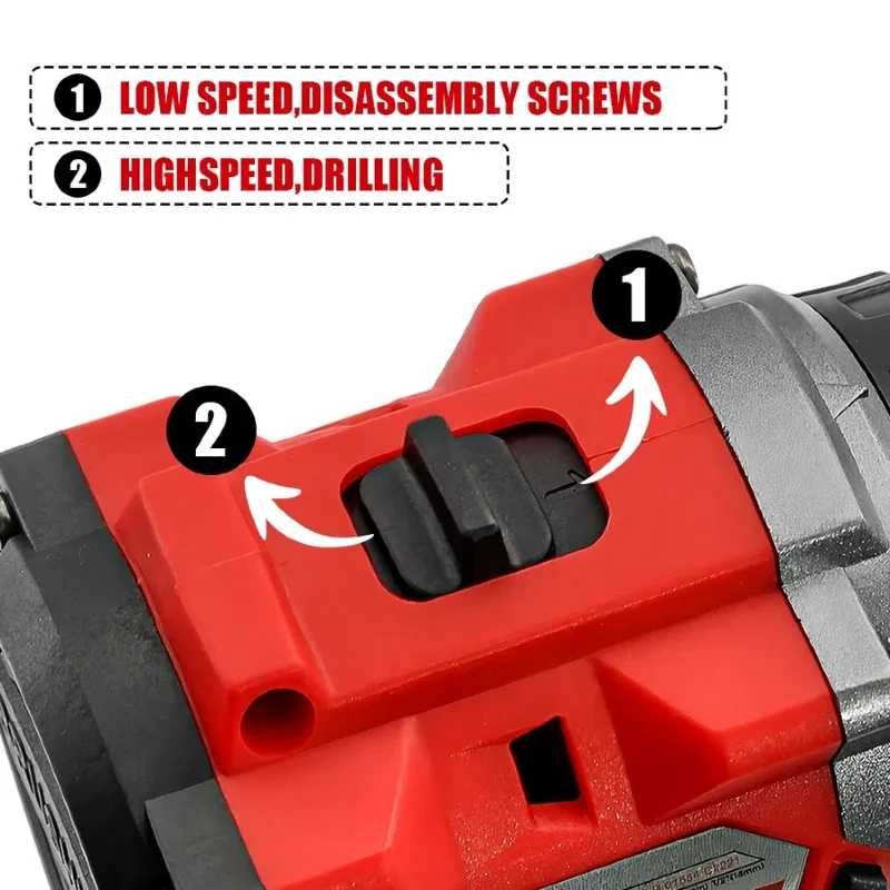 Milwaukee Brushless Impact Drill 150N.m Cordless Electric Drill 20+3 Torque Small Drill Hammer Multifunctional Power Tools #5