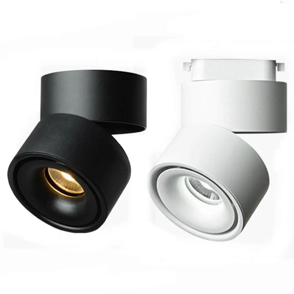 

LED Spotlight Downlights Modern Surface Mounted Adjustable Head Track Lighting Aluminum PVC Thick Radiator Dissipation