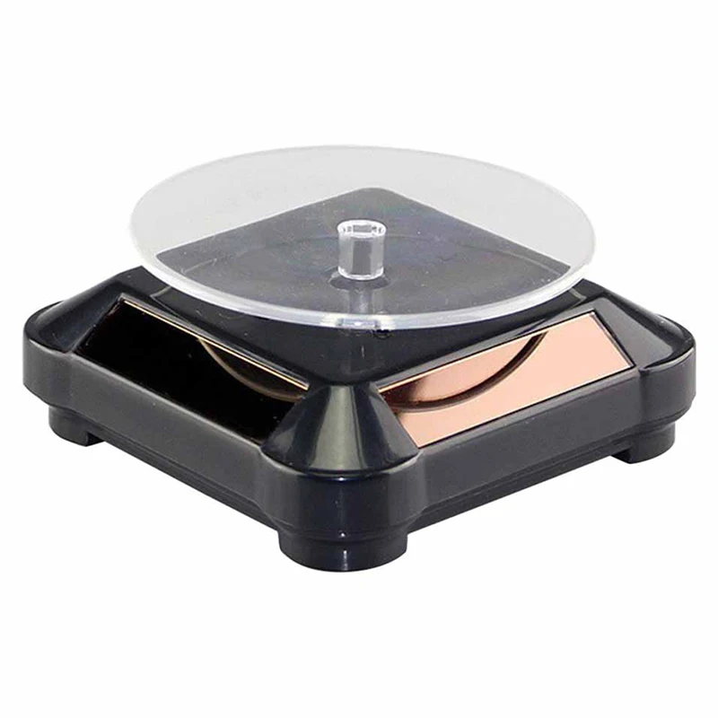 Soporte giratorio para exhibición de joyas, plataforma giratoria de 2022 grados con célula Solar, novedad de 360