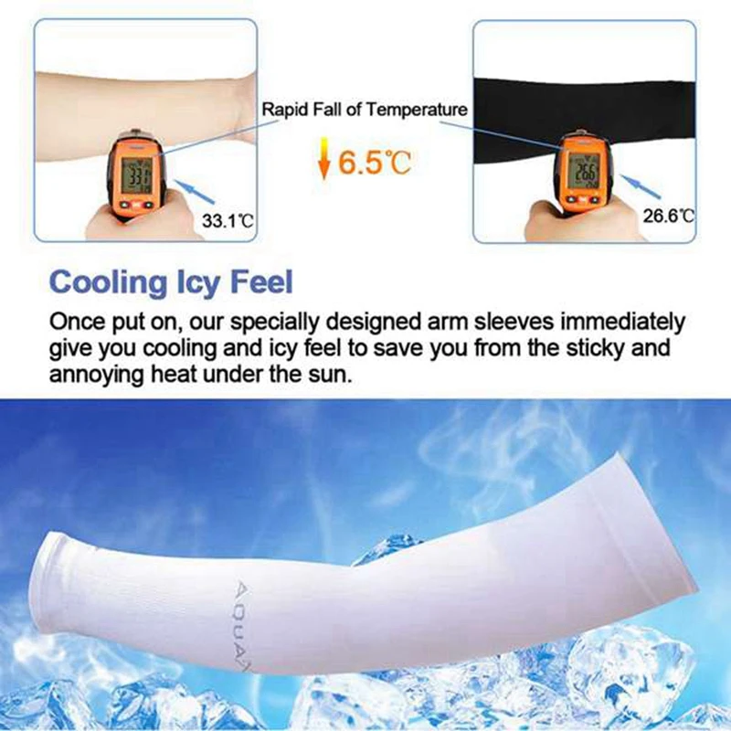 1 Pairs Unisex Arm Cooling Sleeves UV Protection Arm Sleeves for Men&Women,for Running, Cycling, Hiking, Golf(Skin)