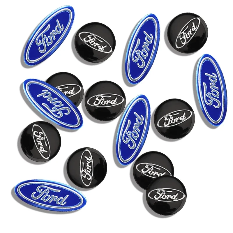 New Car Remote Control Emblem Logo Key Sticker For Ford Raptor Fiesta Focus 2 3 4 Mondeo Ecosport Mustang Fusion Accessories