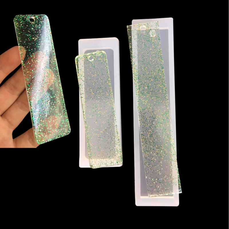 3Pcs Rectangle Bookmark Resin Mold Bookmark Silicone Mold UV Epoxy Resin Casting Molds DIY Jewelry Accessories Crafts