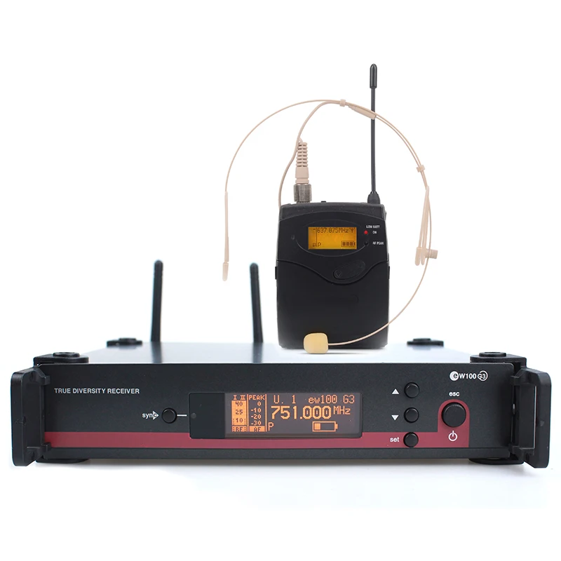 EW135G3 EW100G3 EW135 G3 E835 E835S 무선 헤드셋 클립 Raoke 무대 라이브 보컬 마이크 무선 전문 시스템