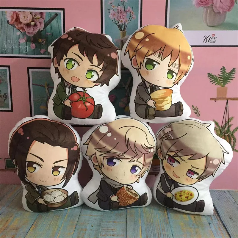 New Hetalia Axis Powers Doujin Body Pillow 45cm Cute Anime Character Shaped Cushion Soft Filled Toy Fans Gift Home Decoration