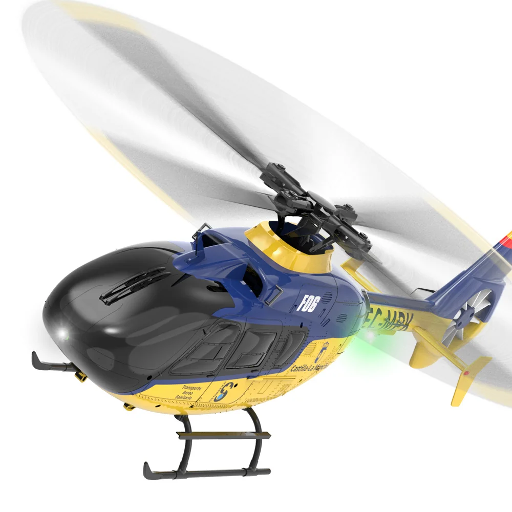 YU XIANG F06 EC135 Scale Fuselage 6CH RC Helicopter with Dual Brushless Motor Optical Flow Localization RTF VS C187