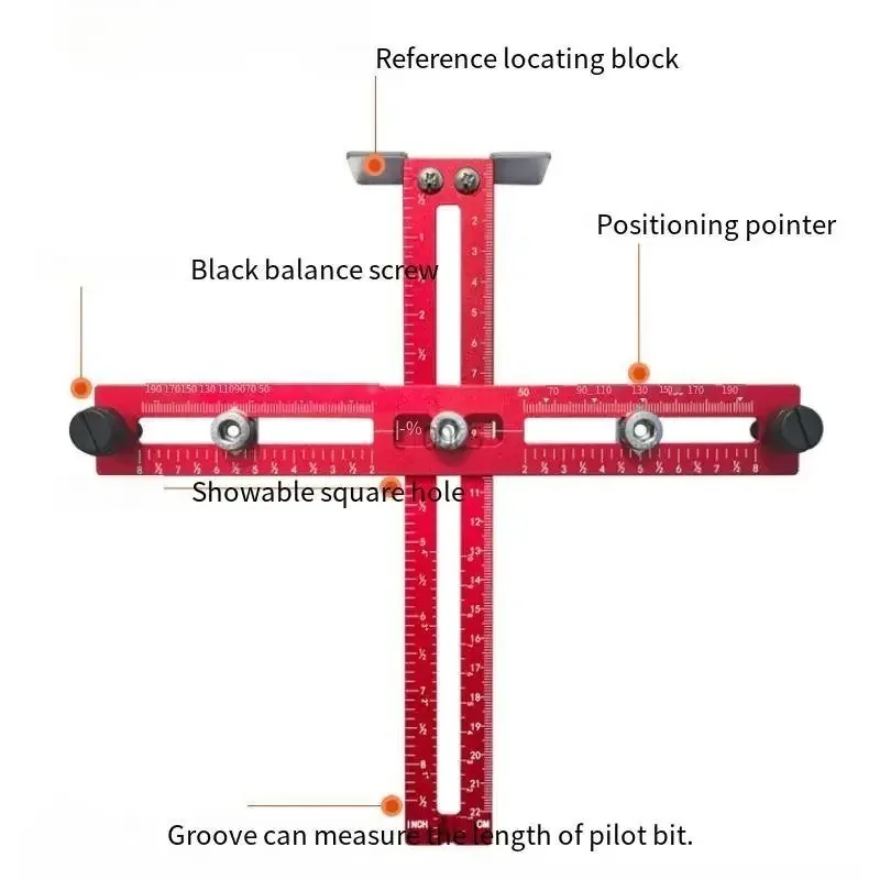 

Precision Drawer Handle Punching Locator Carpentry Cabinet Door Handle Install Drill Guide Mounting Tool Adjustable Mounting Jig