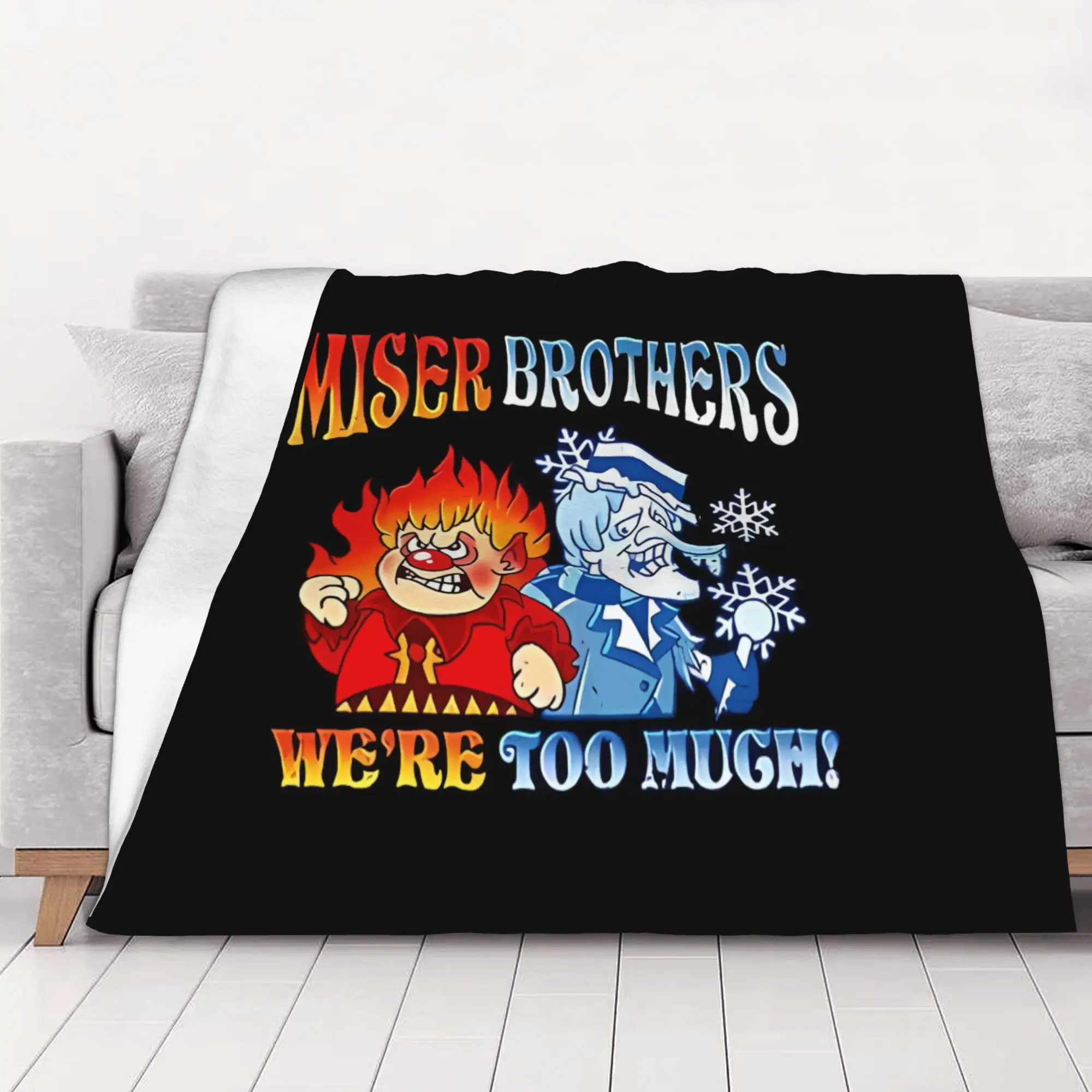 1PC Classic Miser Brothers home room decorations Winter Blankets for Adults Bedding Home Interior Sofa Knee