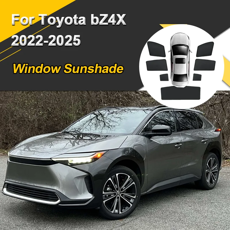 

Автомобильный солнцезащитный козырек для Toyota bZ4X EA10 2022 2023 2024 2025, магнитные теплоизоляционные оконные козырьки, шторы, автоаксессуары