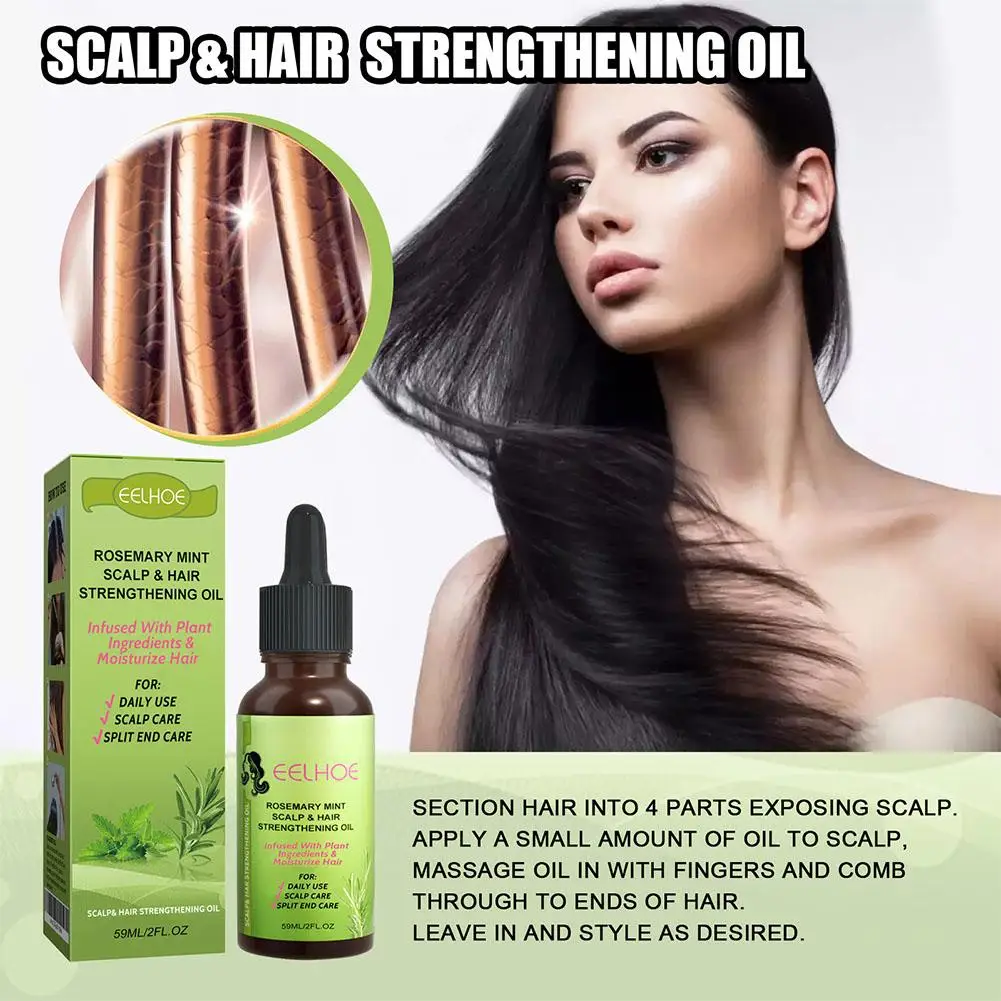 Solución de Nutrición del cabello de menta para calmar el cabello seco, masaje del cuero cabelludo, tratamiento para fortalecer el cuidado del cabello, aceite esencial M3K5