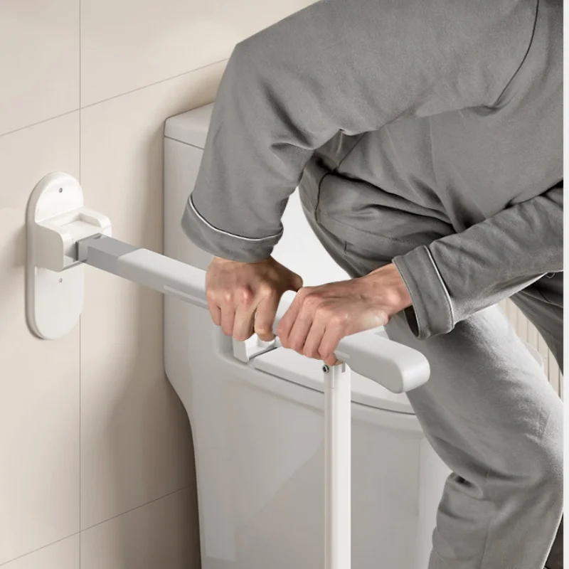 Toilet Handrail Foldable Bathroom Support Bar Anti-Slip Restroom Grab Rail Barrier-Free Safety Handle Elderly Safety Handrail