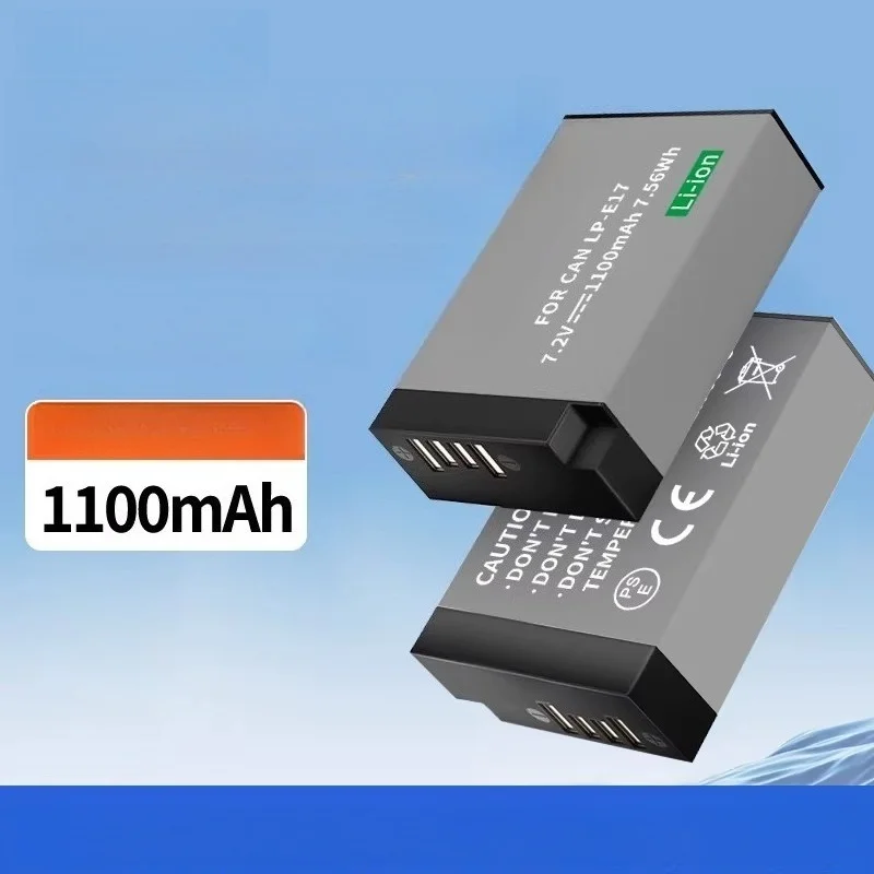 1100mAh Li-ion LP-E17 Battery for Canon EOS R50 R10 R8 / 200D II 750D 760D 800D 850D / M6 DSLR Camera Rechargeable Replacement