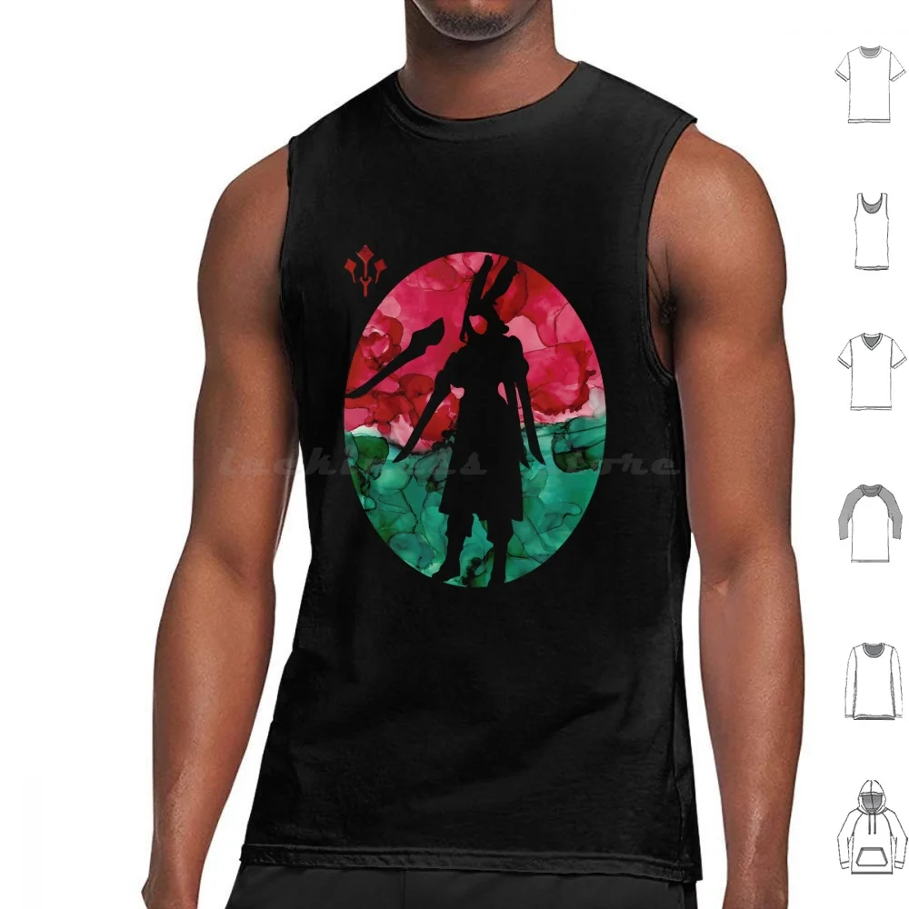 Ffxiv Sage Silhouette V2-Christmas Colours Tank Tops Vest Sleeveless Mr Arocena And Penny Ginger Cat Ffxiv Silhouette Ffxiv