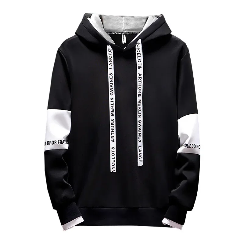 

New Men's Long Sleeve Casual Hoodies Letter Printing Sweatshirt Hip Hop Pullover Sport Top Male Hooded Sweatshirts Male Clothes