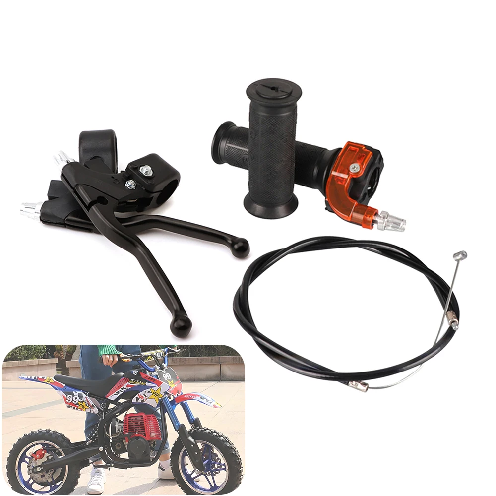 

22mm Handle Brake Lever Twist Throttle Accelerator Hand Grip Cable for 47cc 49cc ATV Mini Moto Dirt Bike Motorcycle Parts