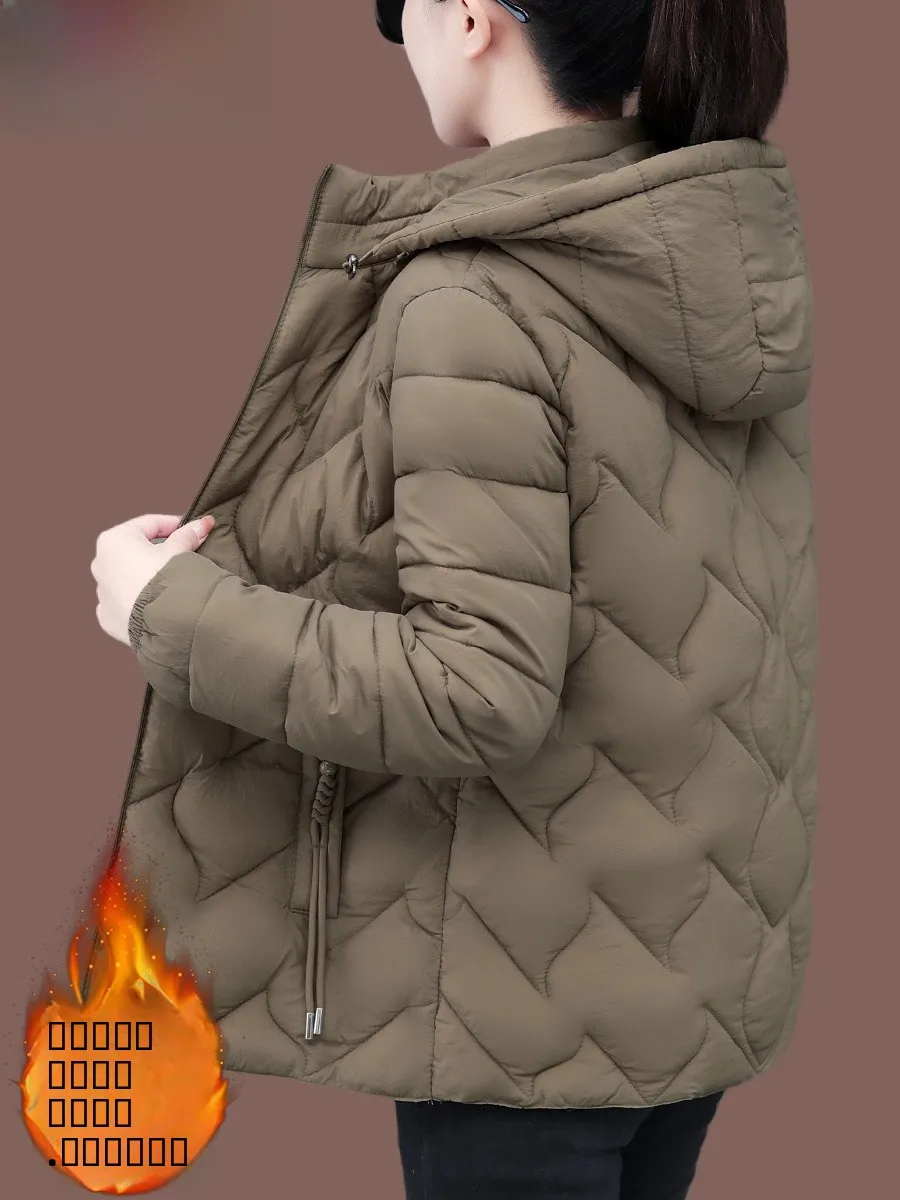 

Женская зимняя куртка TUCANO из утолщенного хлопка, корейский стиль, свободный крой, с капюшоном, из нейлоновой ткани, с длинными рукавами, в клетку