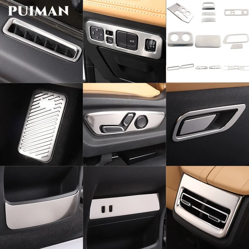 

Stainless steel For Changan Uni-k Unik Full Set Interior Car Window Glass Lift Switch Panel Decor Sticker Protector Styling Trim