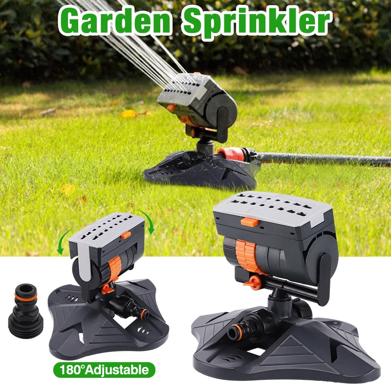 

Automatic 180° Rotation Oscillating Garden Sprinkler,Adjustable Large Area Lawn Sprinkler,Precise Watering Sprayer for Home Farm