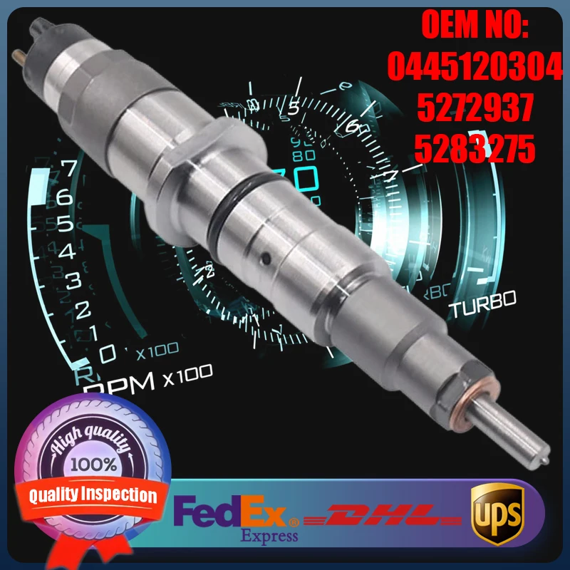 

0445120304 5272937 5283275 New Common Rail Fuel Injector Suitable for Cummins ISLE QSL Diesel Engine Parts