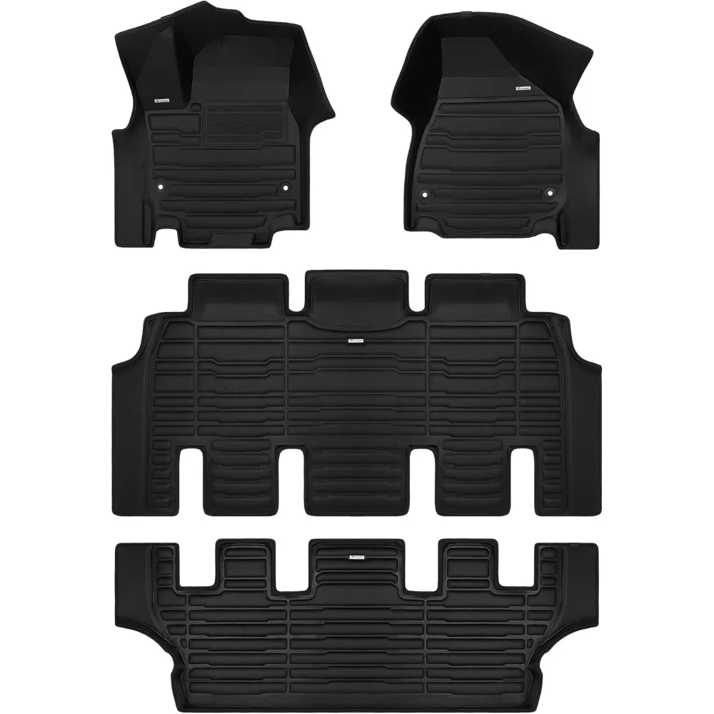 

Custom Car Mats for Chrysler Pacifica 7-Seater Hybrid Models 2021-2026 - Maximum Coverage, All Weather Protection