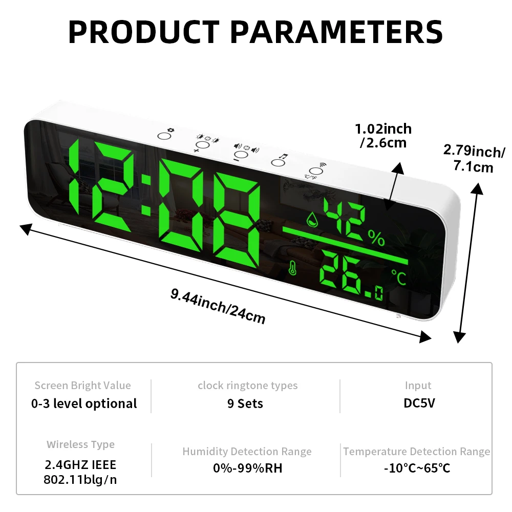 Tuya Smart Temperatur-Feuchtigkeitssensor WiFi/Zigbee mit Hintergrundbeleuchtung Innenhygrometer Thermometer Sprachsteuerung über Alexa Google – Detail 28