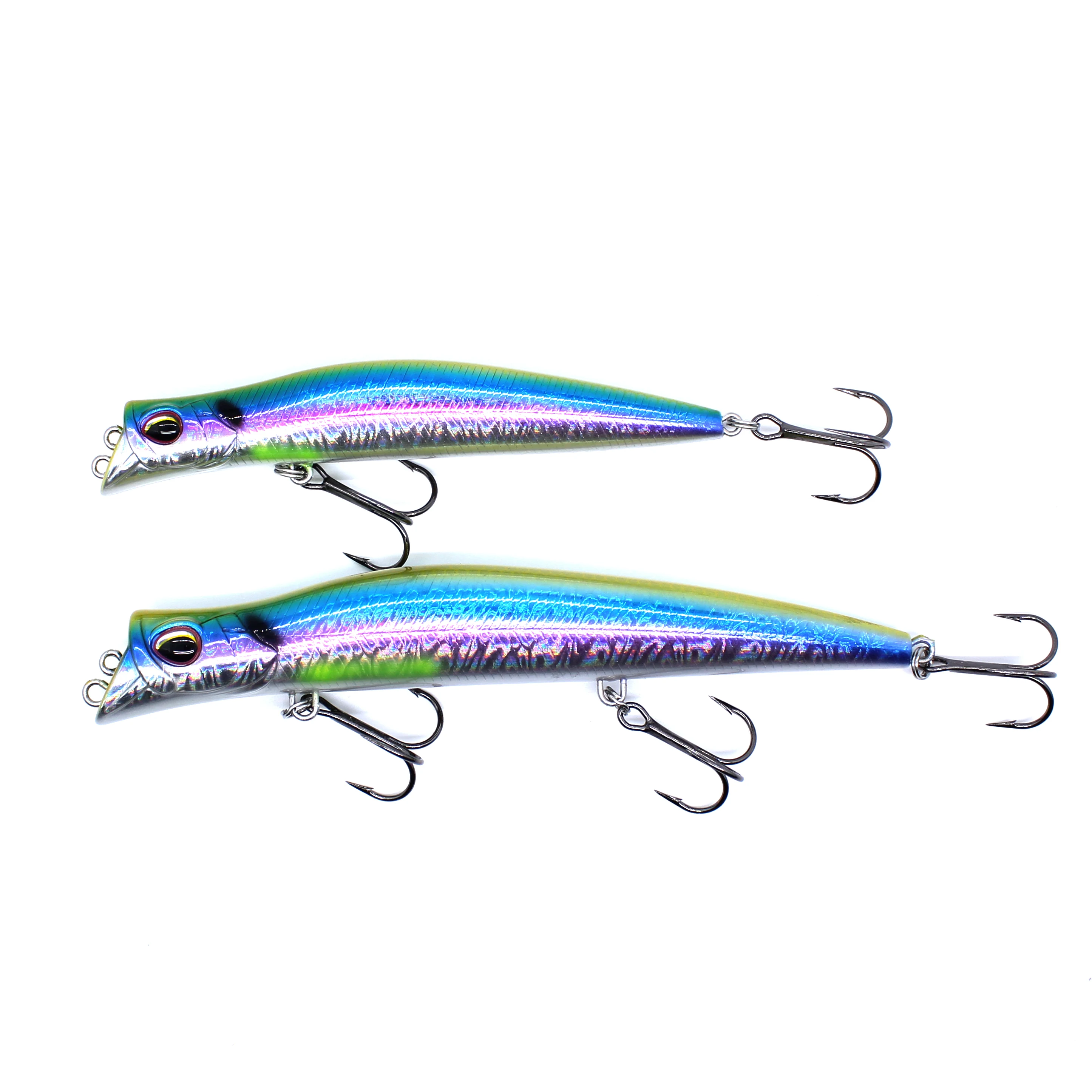 AOCLU Topwater Hybrid 130mm 17,5g Bleistift Stick Harten Köder Wobbler Rassel Zwei Ton VMC Haken 1PC Draht salzwasser Seebarsch Angeln – Detail 3