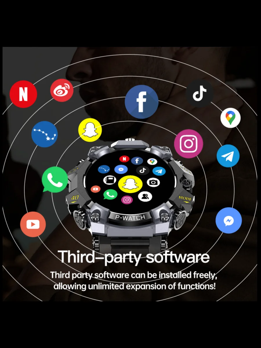 5G mobiele versie Q668 Android 10.0 Smart Watch 1,95 inch Amoled 720*720 Smartwatch met 800W Dual Camera GPS WIFI Sim-kaart - afbeelding 2