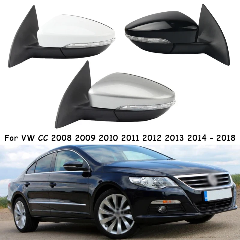 

Для VW CC 2008 2009 2010 2011 2012 2013 2014-2018 Автомобильное наружное боковое зеркало в сборе слева/правая 9 или 13 проводов
