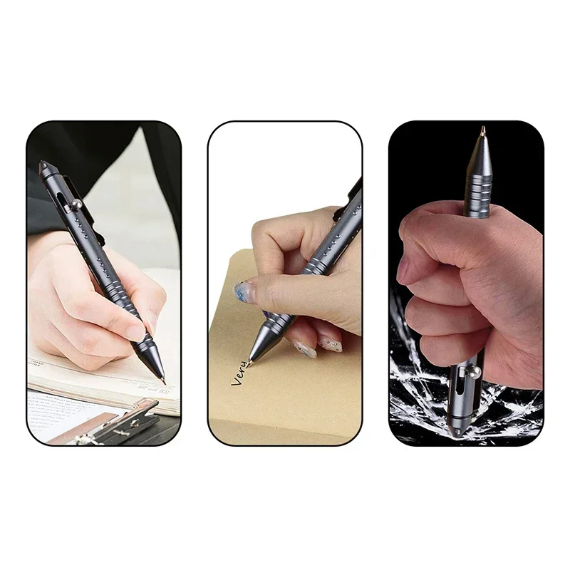 Multi-Functional Outdoor Pen Self Defense Pen Gear Glass Breaker Ballpoint Pen With Box and 5pcs Refill