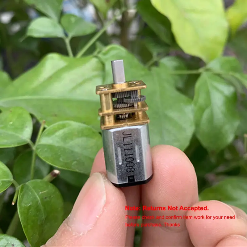 GA12-N20 DC 1.5V-6V 3V 5V 33RPM Mini 10mm*12mm Full Metal Gearbox Gear Motor D-flat Shaft DIY Robot Car Electric Lock
