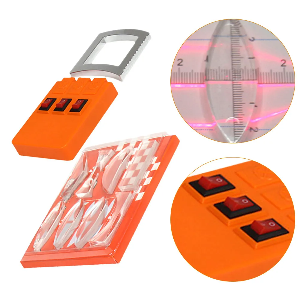 8in1 Geometric Optics Experiment Set Physics Science Optical Lens Kit Convex Concave Lens Light Refract Reflect Physics Teaching