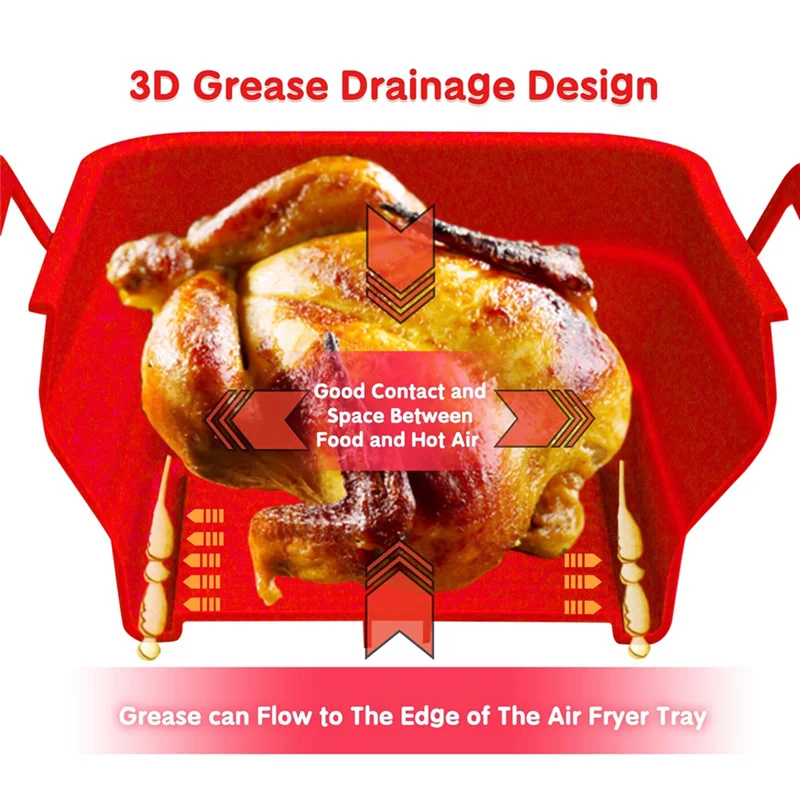 

Новые силиконовые вкладыши для фритюрницы, силиконовый горшок для фритюрницы для аксессуаров для двойной фритюрницы DZ201410 Foodi