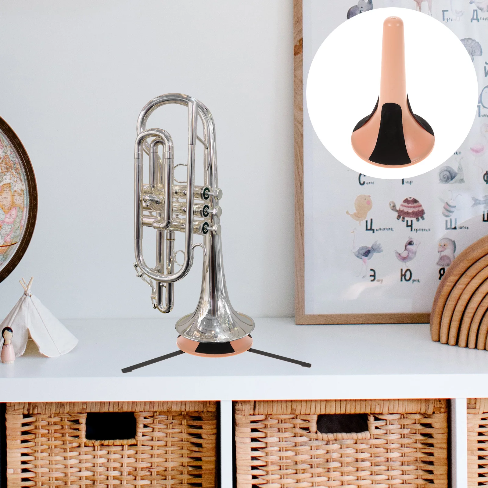 

Musical Instrument Stand Tripod Trumpet Cornet Detachable Holder Folding Optional
