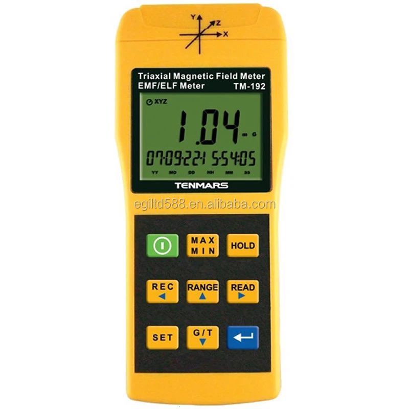 TM192 3 Axis Triaxis Gaussmeter EMF ELF Magnetic Field Meter